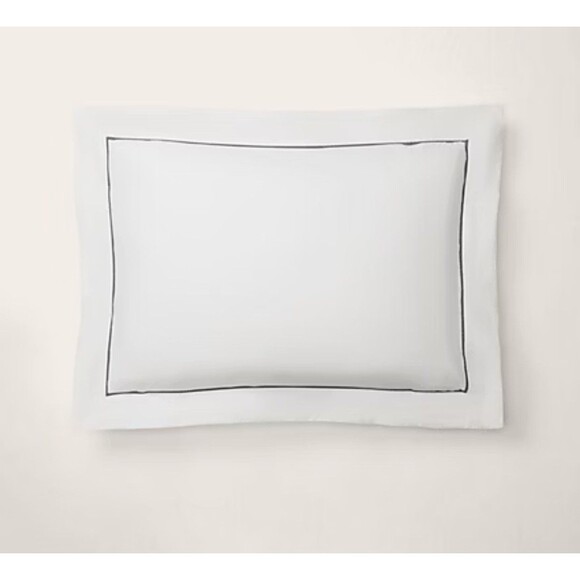 Ralph Lauren Organic Cotton Palmer Percale Loft Gray Euro Sham Cover New - Picture 1 of 6
